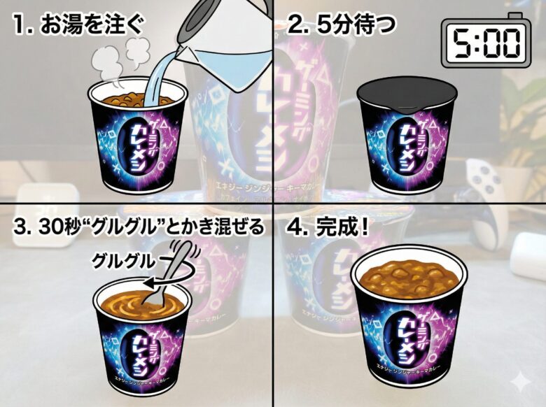 日清ゲーミングカレーメシの作り方