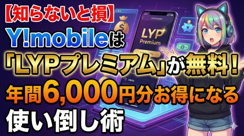 【知らないと損】Y!mobileは「LYPプレミアム」が無料!年間6,000円分お得になる使い倒し術