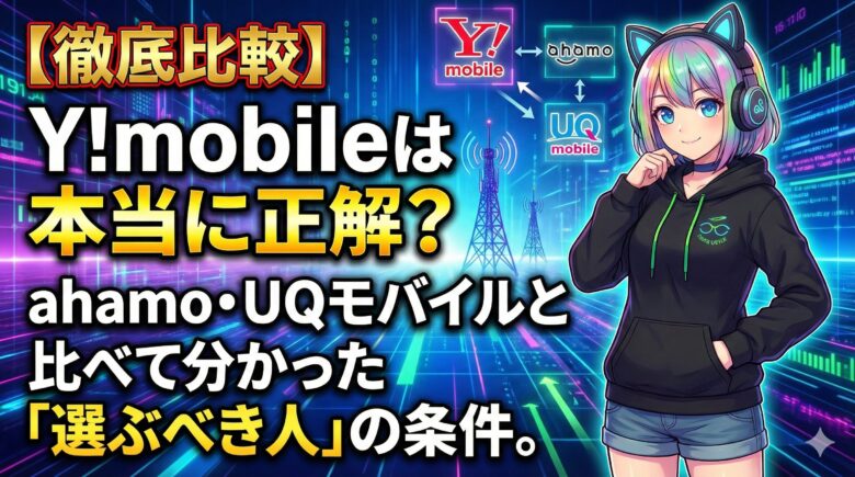 【徹底比較】Y!mobileは本当に正解？ahamo・UQモバイルと比べて分かった「選ぶべき人」の条件