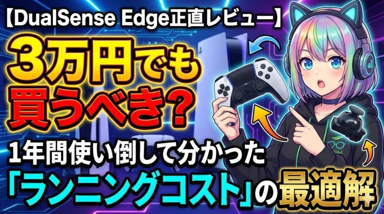 【DualSense Edge正直レビュー】3万円でも買うべき?1年間使い倒して分かった「ランニングコスト」の最適解