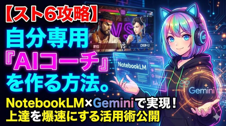 【スト6攻略】NotebookLM×Geminiで自分専用「AIコーチ」を作る方法。上達を爆速にする活用術公開